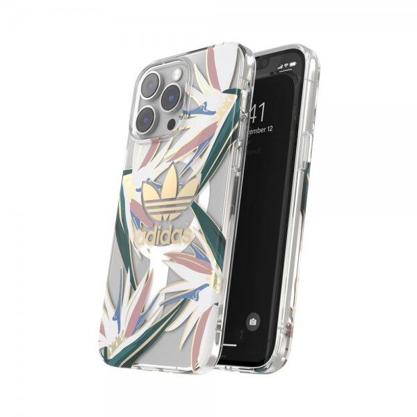 Adidas iPhone 14 Pro Max Skal Trefoil Clear Case MagSafe Gold