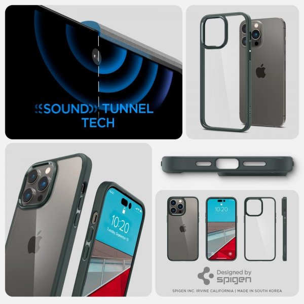 Spigen iPhone 14 Pro Max Skal Ultra Hybrid Abyss Green