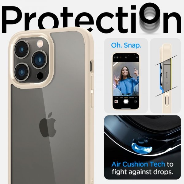 Spigen iPhone 14 Pro Max Skal Ultra Hybrid Sand Beige