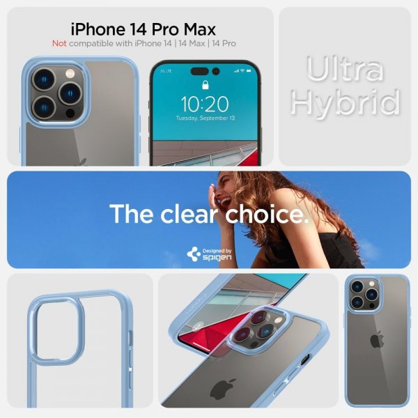 Spigen iPhone 14 Pro Max Skal Ultra Hybrid Sierra Blue