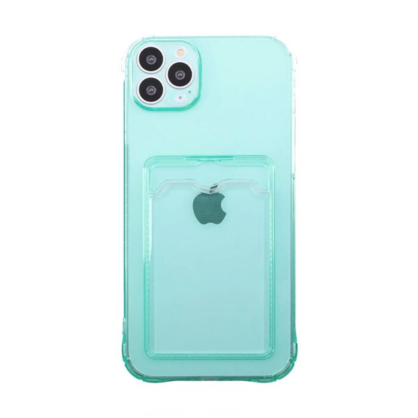 iPhone 14 Pro Max Skal Korthållare Stöttåligt Grön