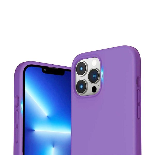 Rvelon iPhone 14 Pro Skal Silikon Lila