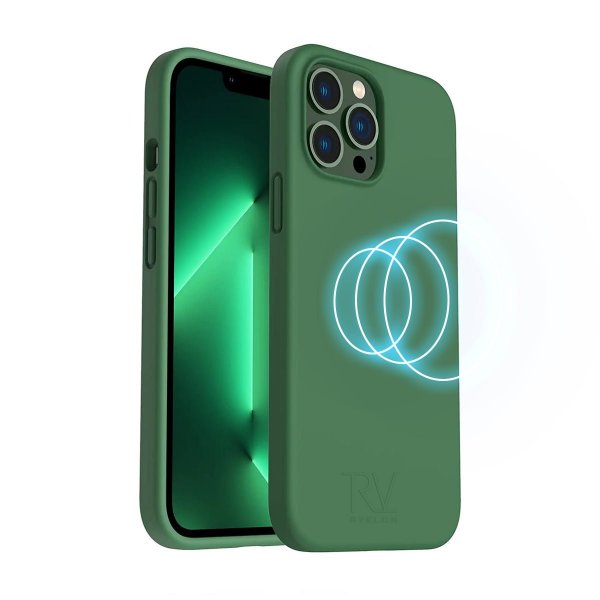 Rvelon iPhone 14 Pro Skal Silikon MagSafe Grön