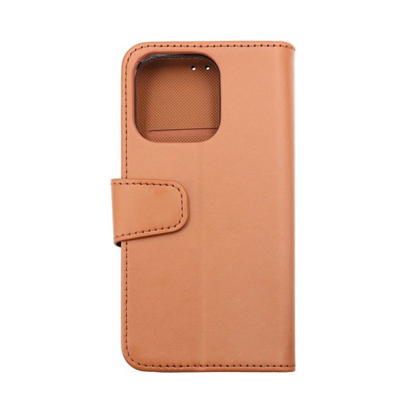 Rvelon iPhone 14 Pro Fodral Utfällbart Kortfack Brun