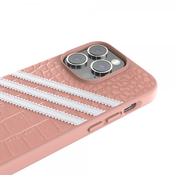 Adidas iPhone 14 Pro Skal 3 Stripes Snap Case Alligator Pink