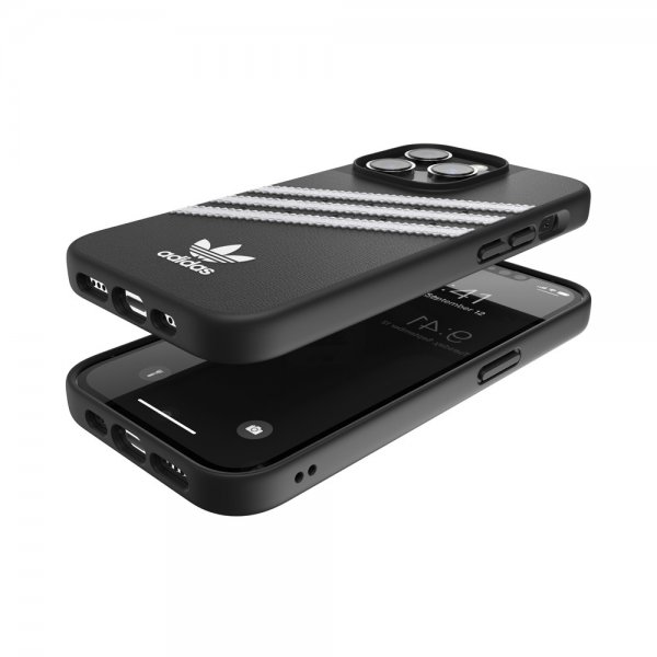 Adidas iPhone 14 Pro Skal 3 Stripes Snap Case Svart Vit