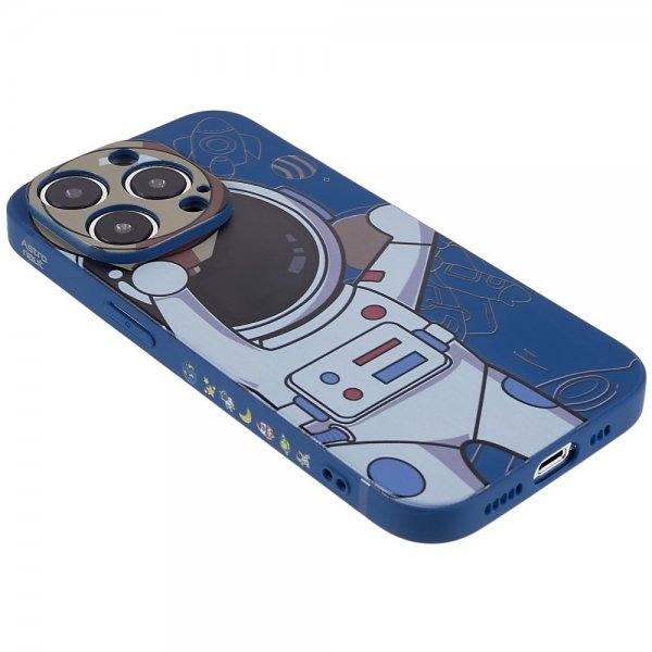 iPhone 14 Pro Skal Astronaut Blå Grå
