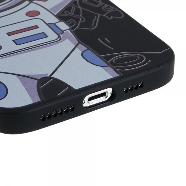 iPhone 14 Pro Skal Astronaut Svart Grå