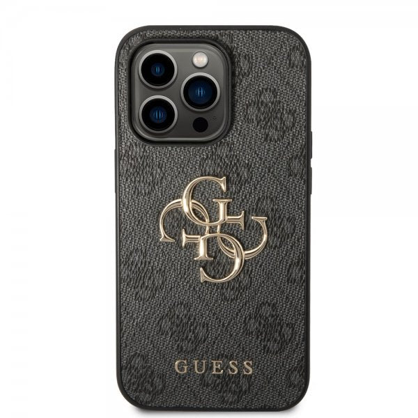 Guess iPhone 14 Pro Skal Big Metal Logo Grå