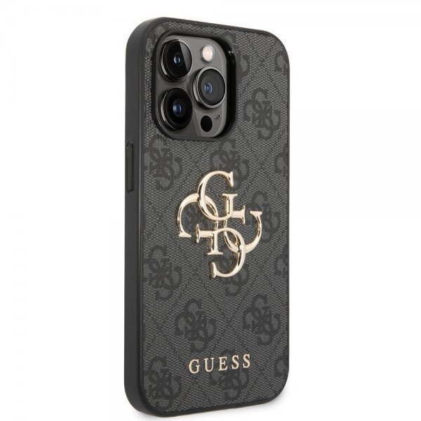Guess iPhone 14 Pro Skal Big Metal Logo Grå