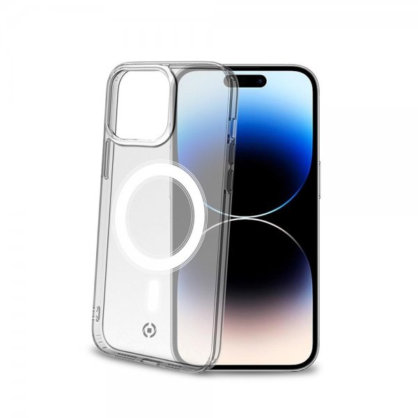 Celly iPhone 14 Pro Skal GELSKINMAG MagSafe Transparent