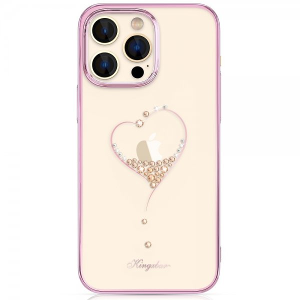 Kingxbar iPhone 14 Pro Skal Hjärtmönster Roseguld