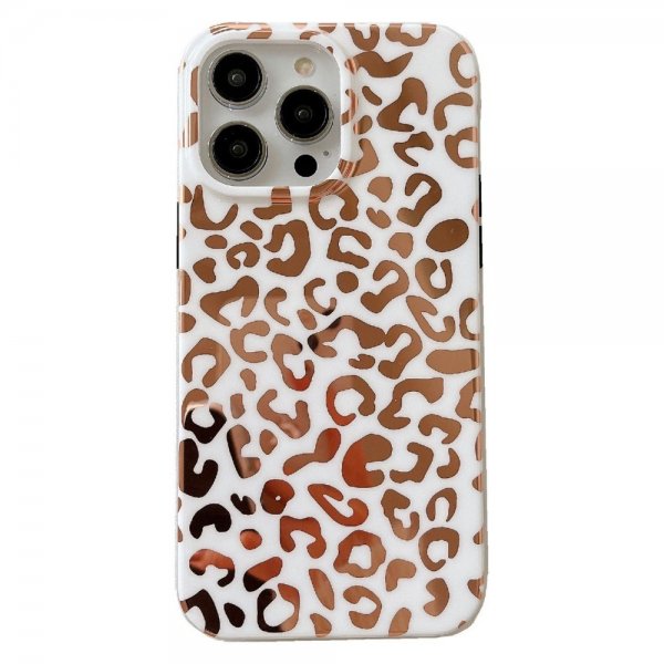 iPhone 14 Pro Skal Leopardmönster Vit