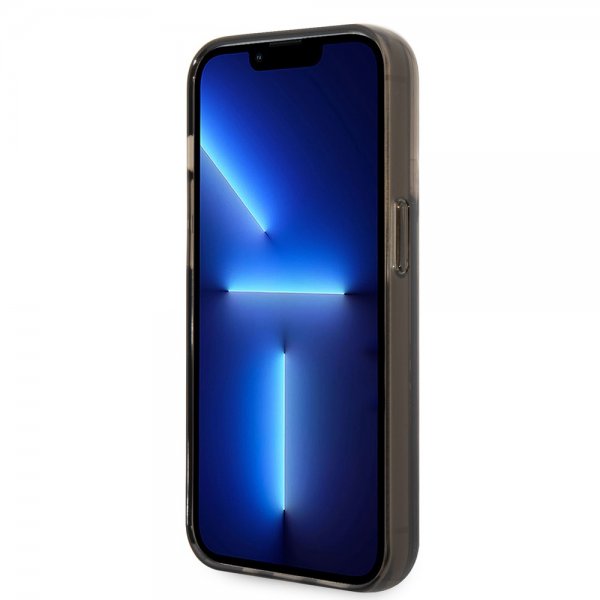 Guess iPhone 14 Pro Skal Liquid Glitter Translucent Svart