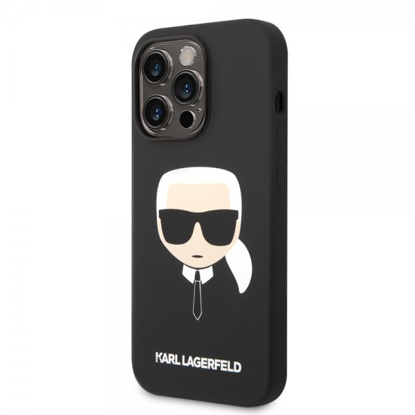 Karl Lagerfeld iPhone 14 Pro Skal Liquid Silicone Karl MagSafe Svart
