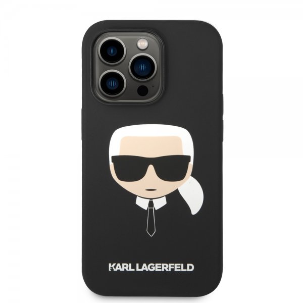 Karl Lagerfeld iPhone 14 Pro Skal Liquid Silicone Karl MagSafe Svart