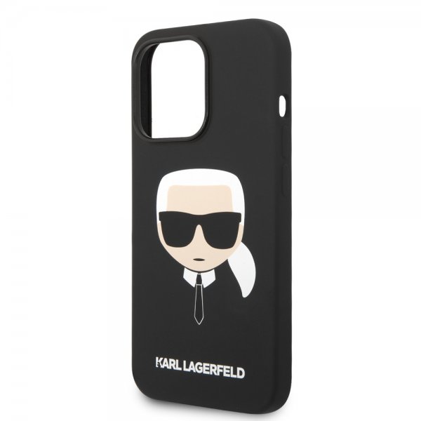 Karl Lagerfeld iPhone 14 Pro Skal Liquid Silicone Karl MagSafe Svart
