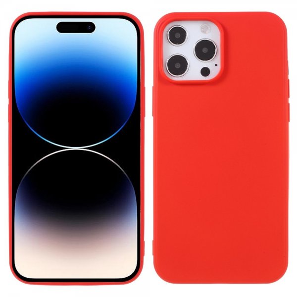 X-Level iPhone 14 Pro Skal Liquid Silicone Röd