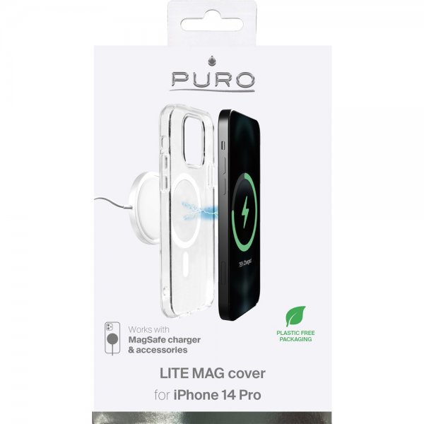 Puro iPhone 14 Pro Skal LITE MAG Transparent