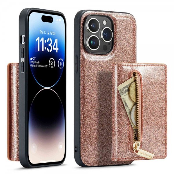 Dg.Ming iPhone 14 Pro Skal M3 Series Löstagbar Korthållare Guld