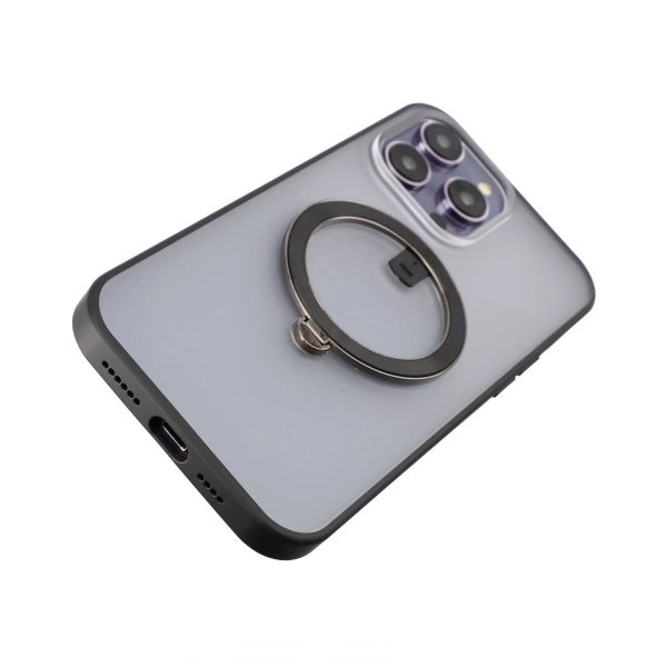 Rvelon iPhone 14 Pro Skal MagSafe Ring Svart
