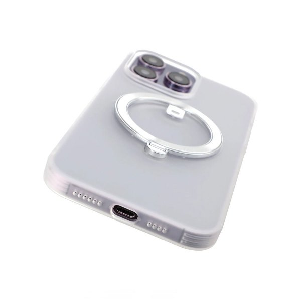 Rvelon iPhone 14 Pro Skal MagSafe Ring Vit