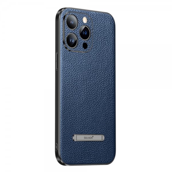 Sulada iPhone 14 Pro Skal med Stativ Blå