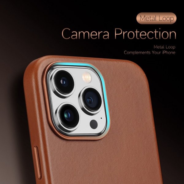 Dux Ducis iPhone 14 Pro Skal Naples Series MagSafe Ljusbrun