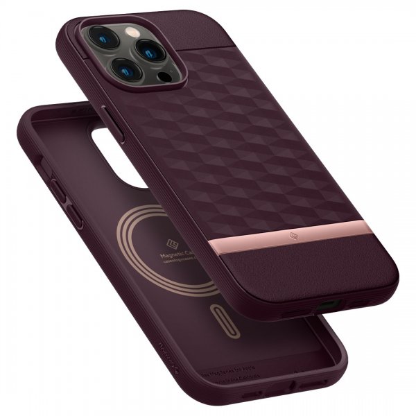 Caseology iPhone 14 Pro Skal Parallax Mag Burgundy Bean
