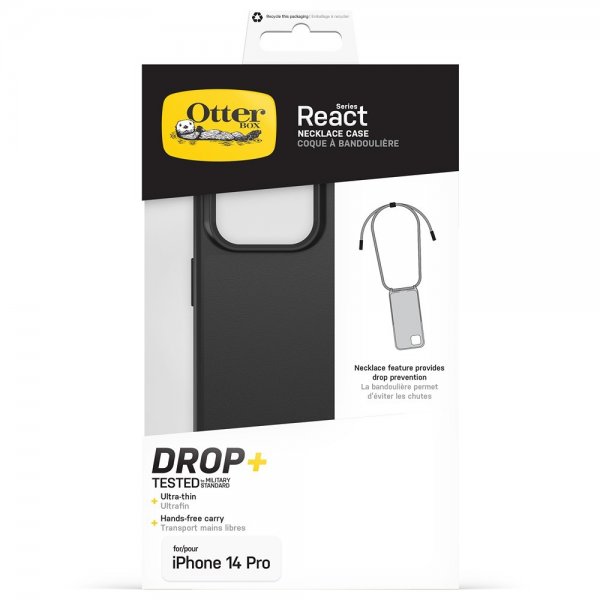 Otterbox iPhone 14 Pro Skal React Necklace MagSafe Svart