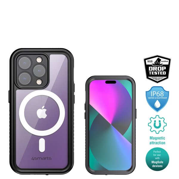 4smarts iPhone 14 Pro Skal Rugged Case Stark MagSafe Svart