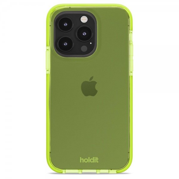 Holdit iPhone 14 Pro Skal Seethru Acid Green