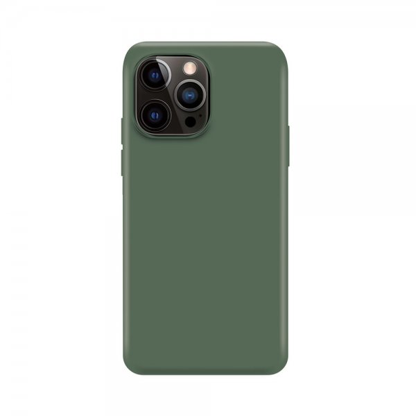 Xqisit iPhone 14 Pro Skal Silicone Case Grön