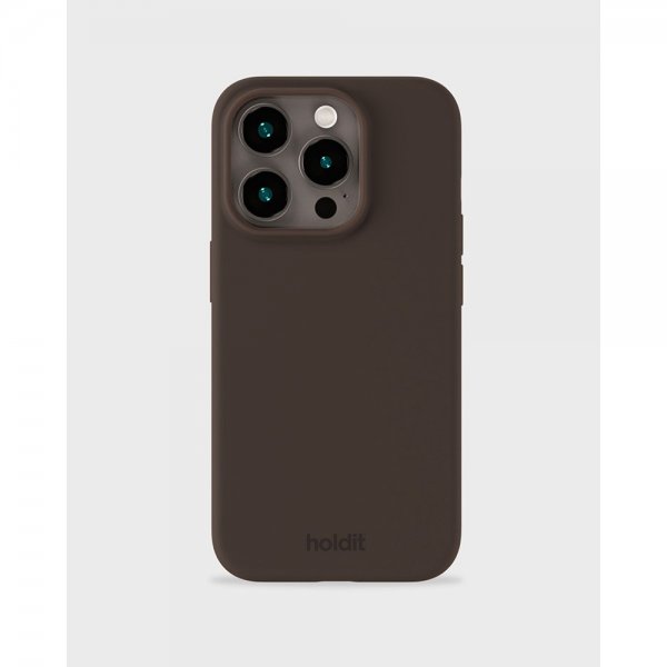 holdit iPhone 14 Pro Skal Silikon Chocolate