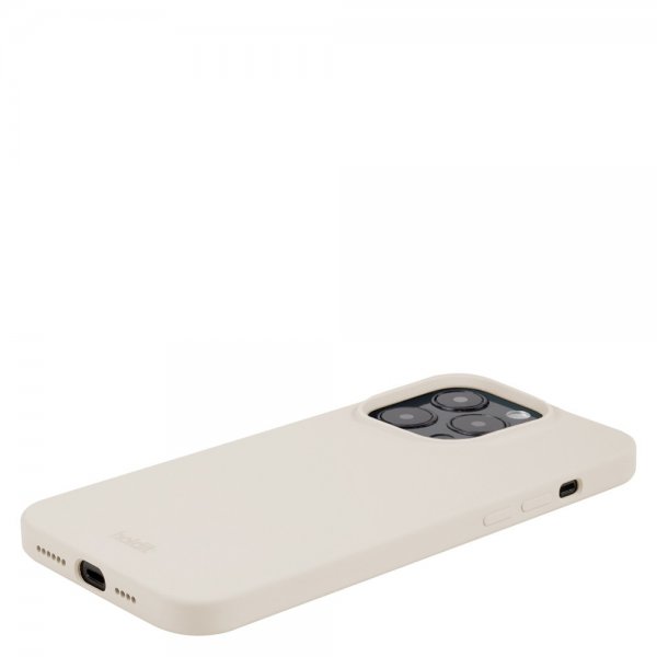 holdit iPhone 14 Pro Skal Silikon Light Beige