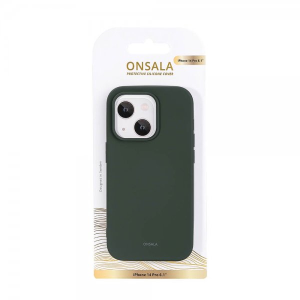 Onsala iPhone 14 Pro Skal Silikon Olive Green