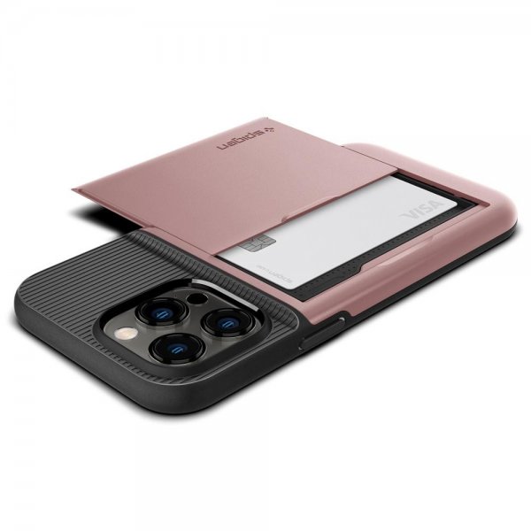 Spigen iPhone 14 Pro Skal Slim Armor CS Rose Gold