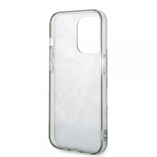 Guess iPhone 14 Pro Skal Toile de Jouy Grå