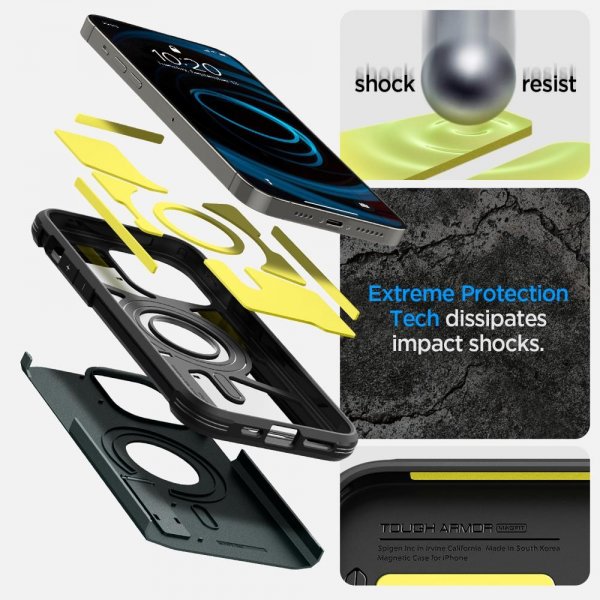 Spigen iPhone 14 Pro Skal Tough Armor MagFit Abyss Green