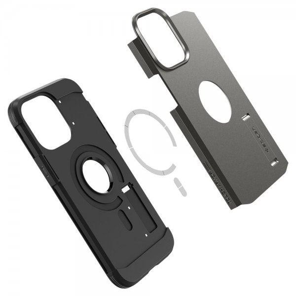 Spigen iPhone 14 Pro Skal Tough Armor MagFit Gunmetal