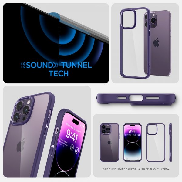 Spigen iPhone 14 Pro Skal Ultra Hybrid Deep Purple