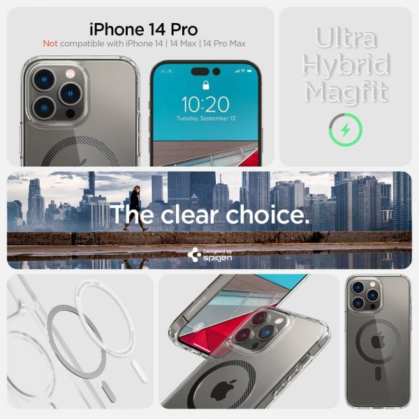 Spigen iPhone 14 Pro Skal Ultra Hybrid MagFit Carbon Fiber