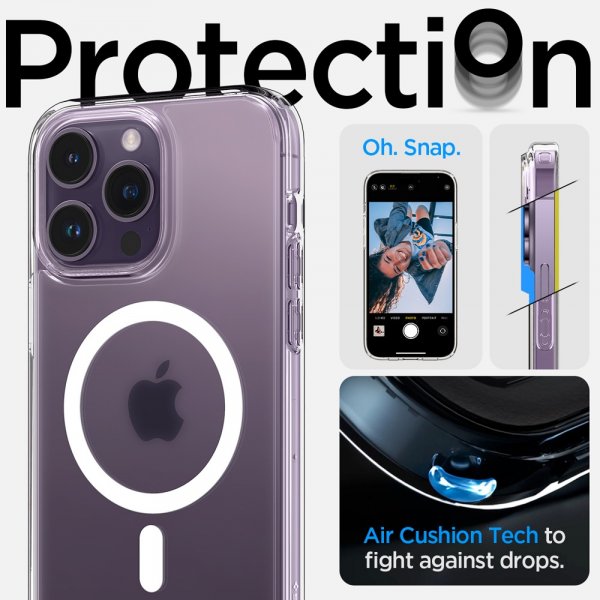 Spigen iPhone 14 Pro Skal Ultra Hybrid MagFit Frost Clear
