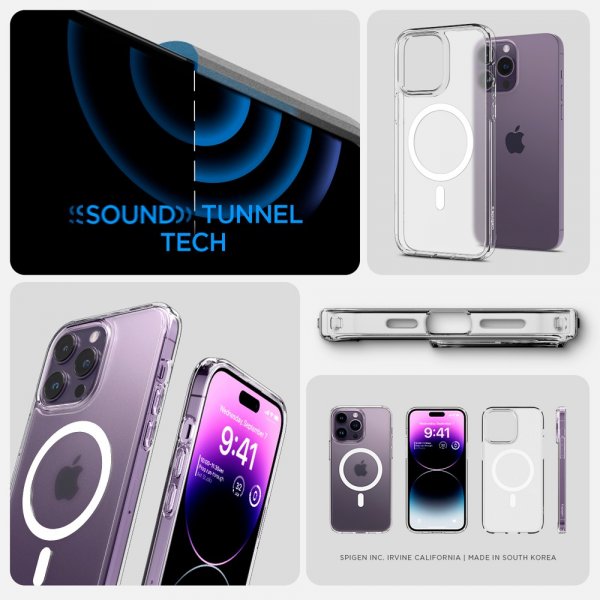 Spigen iPhone 14 Pro Skal Ultra Hybrid MagFit Frost Clear