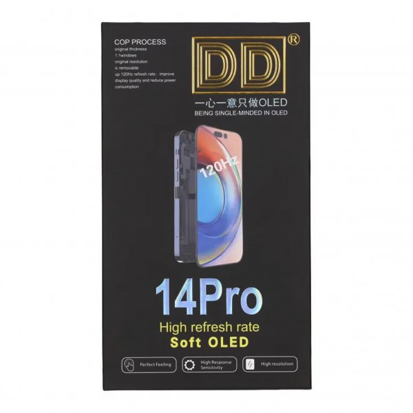 iPhone 14 Pro Soft OLED Display High Quality Black(DD brand)