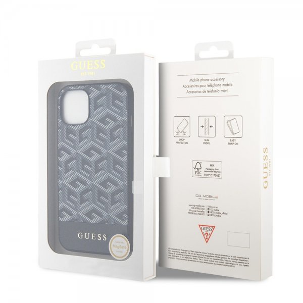 Guess iPhone 14 Skal G Cube MagSafe Svart