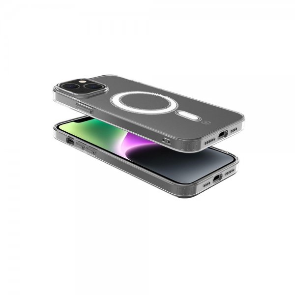 Celly iPhone 14 Skal GELSKINMAG MagSafe Transparent