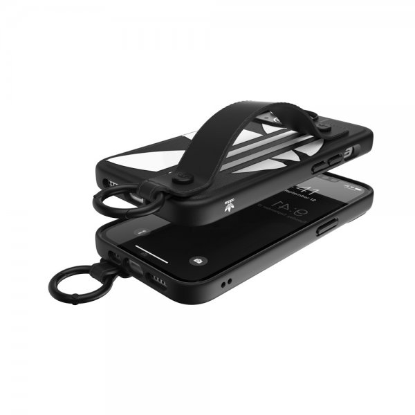 Adidas iPhone 14 Skal Handstrap Case Svart Vit