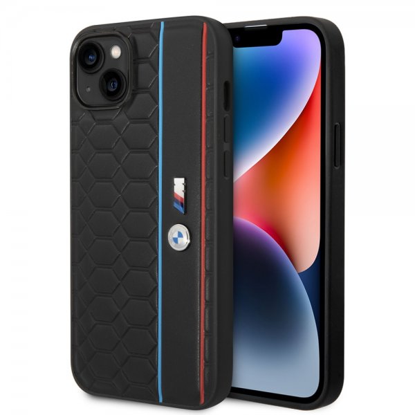 BMW iPhone 14 Skal Hexagonal Pattern Svart
