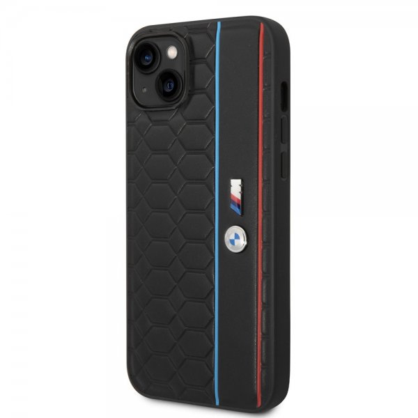 BMW iPhone 14 Skal Hexagonal Pattern Svart